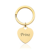 Gravierte Schlüsselanhänger Herz Gold