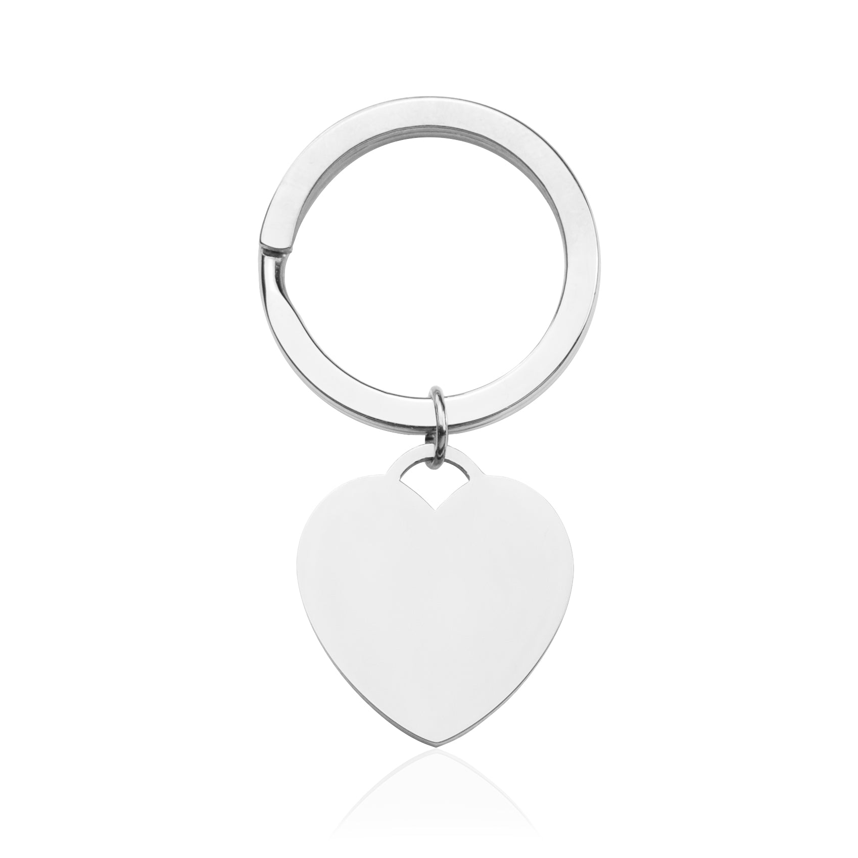 Schlüsselanhänger Herz Silber