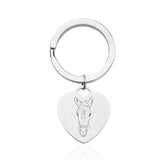 Gravierte Schlüsselanhänger Herz Silber