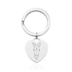 Gravierte Schlüsselanhänger Herz Silber