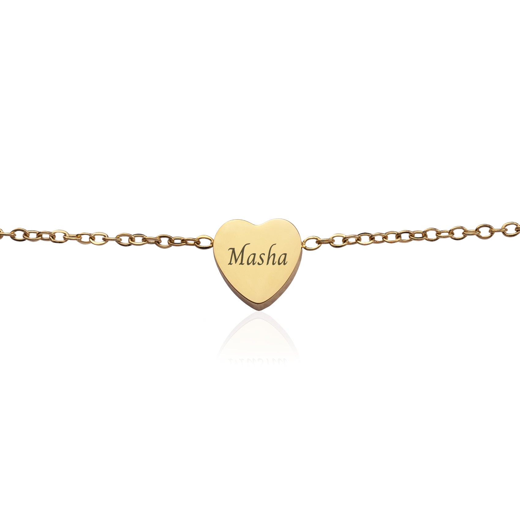 Gravierte Armband Herz Gold
