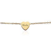 Gravierte Armband Herz Gold