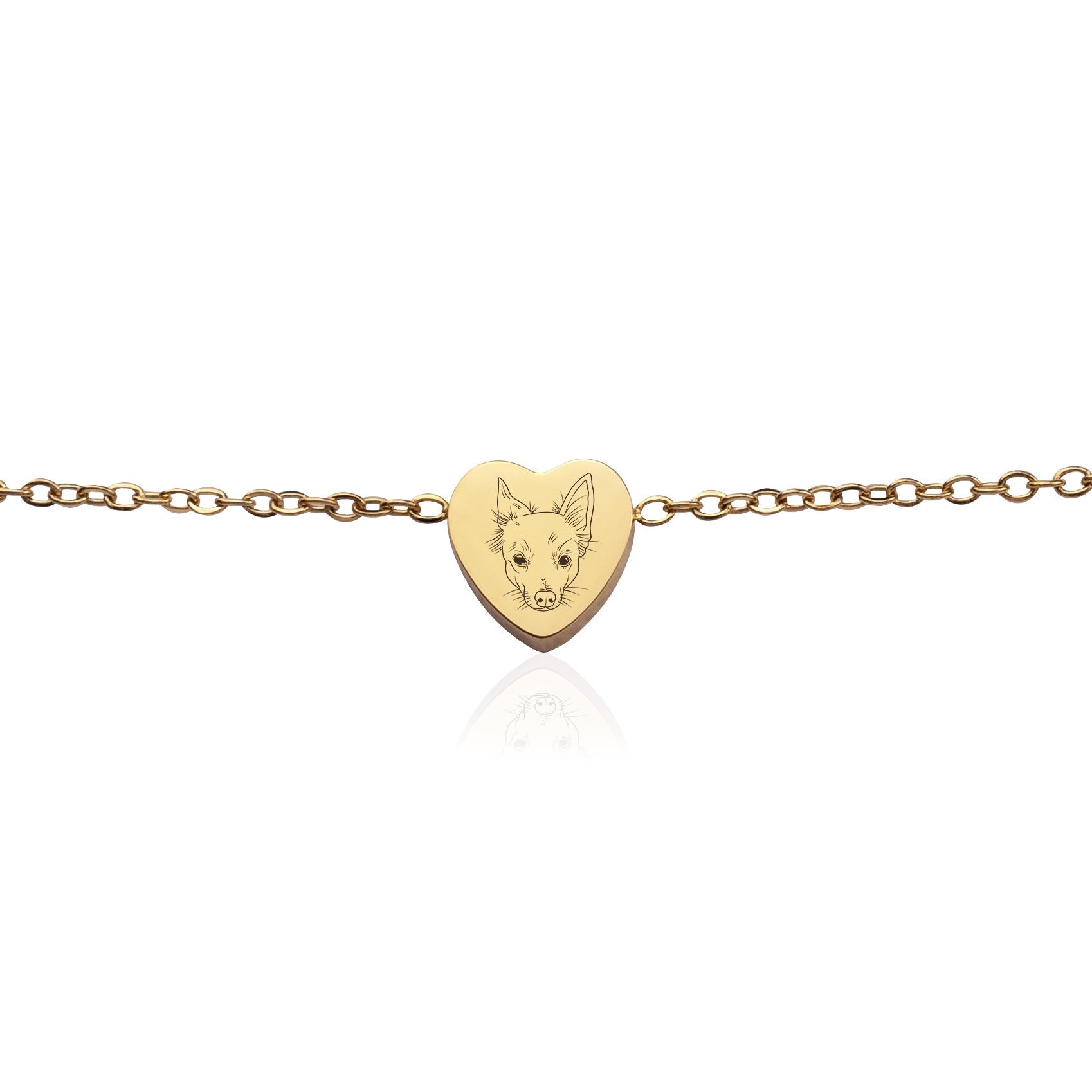 Gravierte Armband Herz Gold