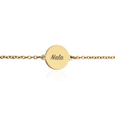 Gravierte Armband Kreis Gold