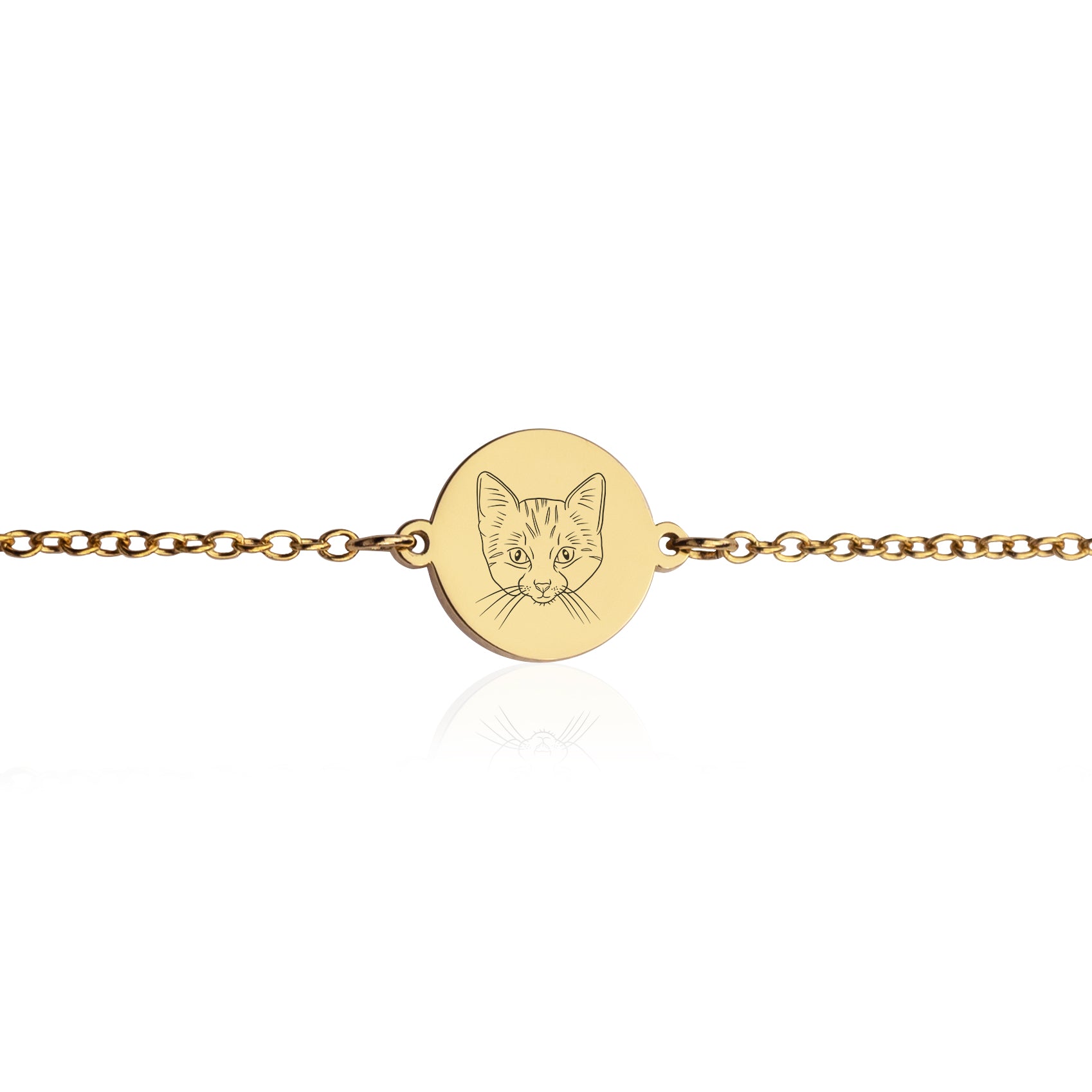 Gravierte Armband Kreis Gold