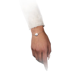 Gravierte Armband Kreis Silber