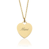 Gravierte Halskette Herz Gold