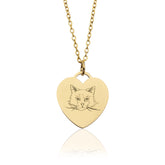 Gravierte Halskette Herz Gold