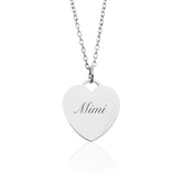 Gravierte Halskette Herz Silber