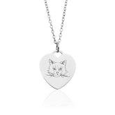 Gravierte Halskette Herz Silber