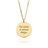 Gravierte Halskette Kreis Gold