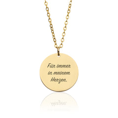 Gravierte Halskette Kreis Gold