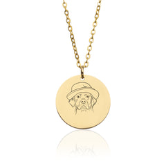 Gravierte Halskette Kreis Gold