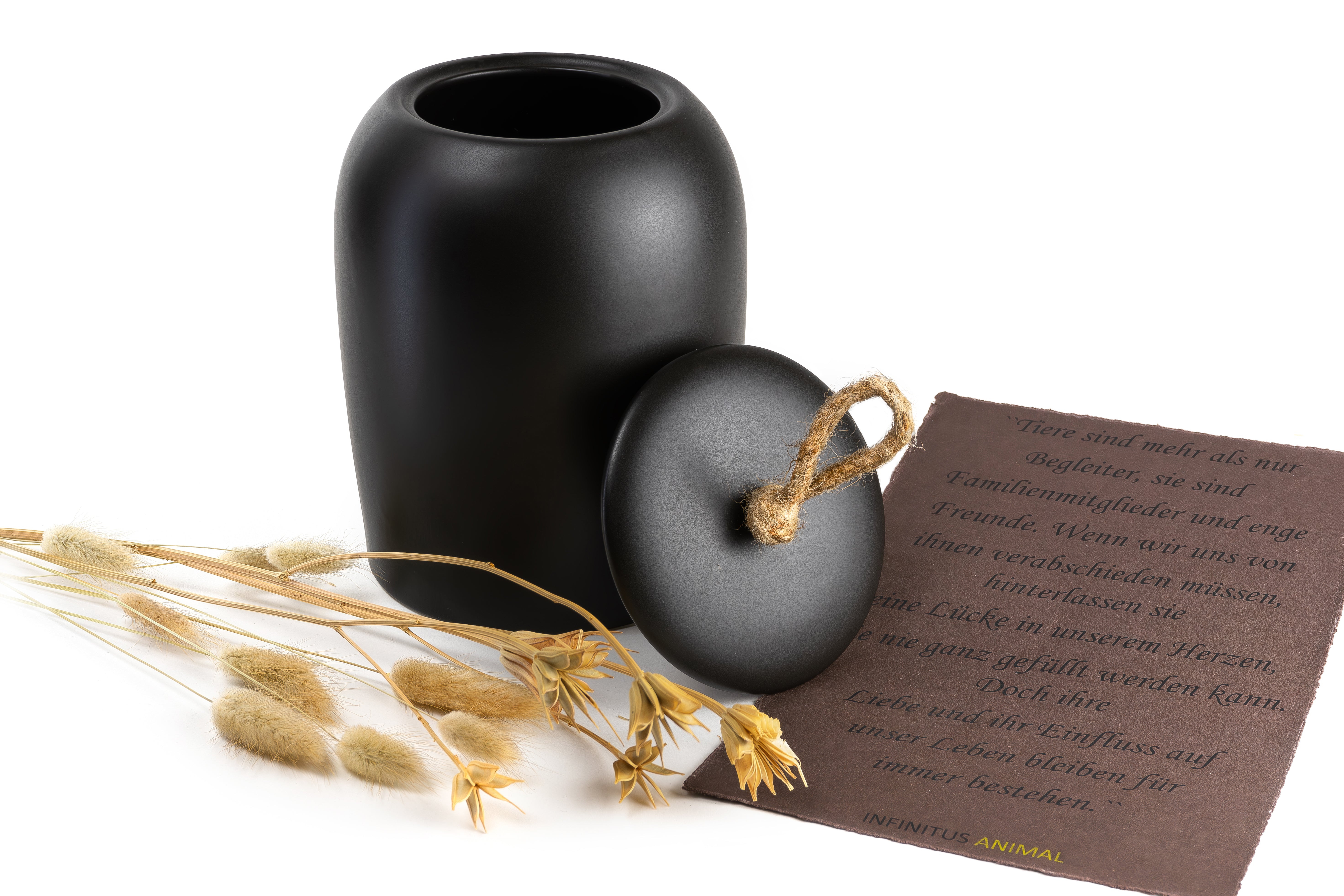 Tierurne Keramik Schwarz