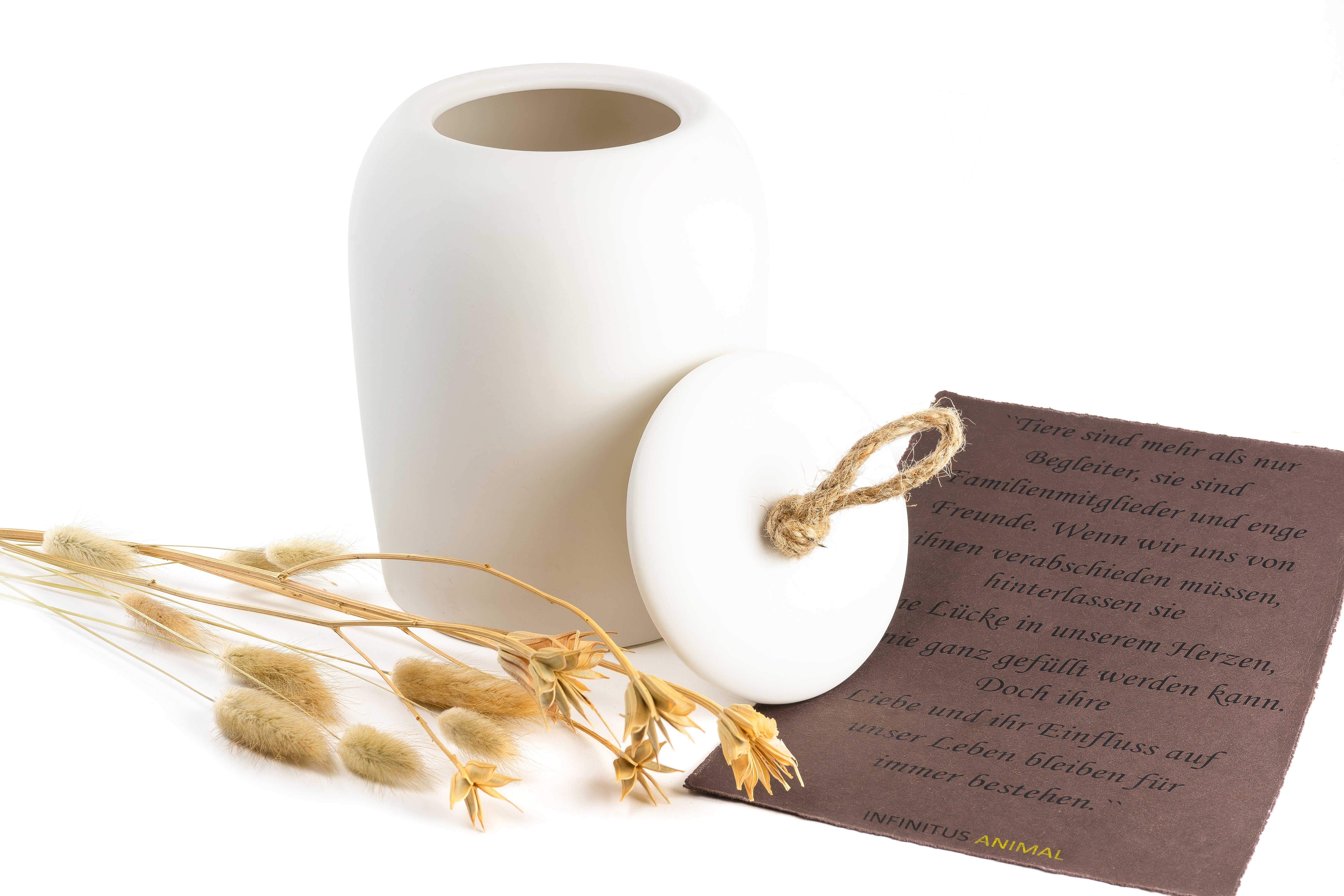 Tierurne Keramik Weiss