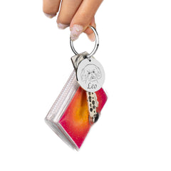 Gravierte Schlüsselanhänger Kreis Silber