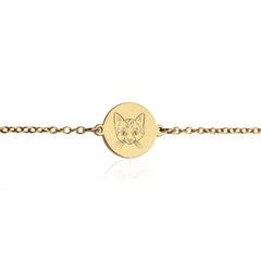 Gravierte Armband Kreis Gold